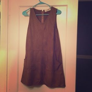 Suede mini dress!